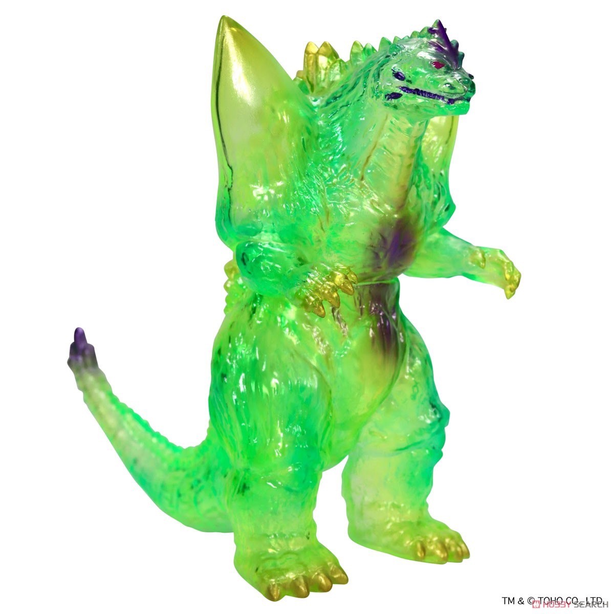 Godzilla - CCP Middle Size Series Godzilla EX Vol.3 SpaceGodzilla Clear Green Ver. Soft Vinyl (Lot JP) by CCP