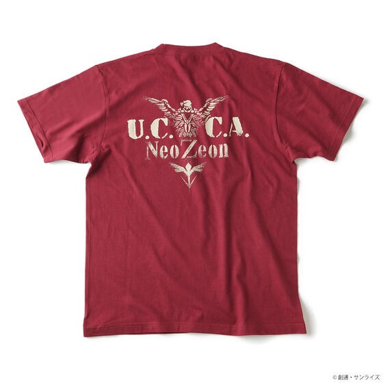 PRE-ORDER : STRICT-G.ARMS "Mobile Suit Gundam Char's Counterattack" Pocket T-shirt Neo Zeon Pattern