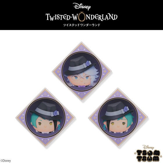 PRE-ORDER : Hapikuro! Disney Twisted Wonderland Tsum Tsum Acrylic Badge (Random)