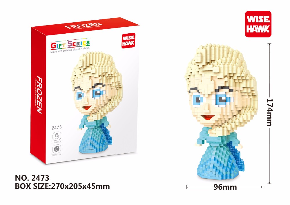 Wise Hawk 2473 Frozen Princess Elsa 1165pcs