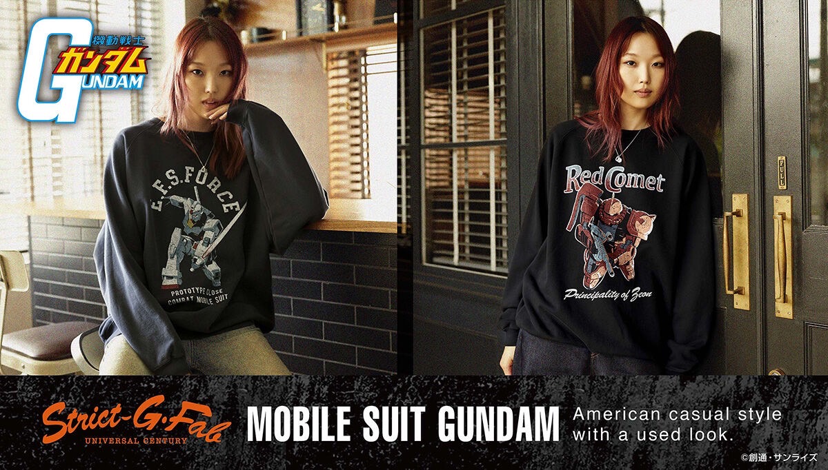 PRE-ORDER : STRICT-G.Fab "Mobile Suit Gundam" Used Style Sweatshirt