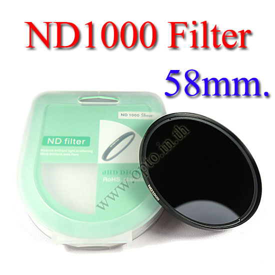 Neutral Density ND 1000 (10 Stop ND) ND1000 Filter 58mm.