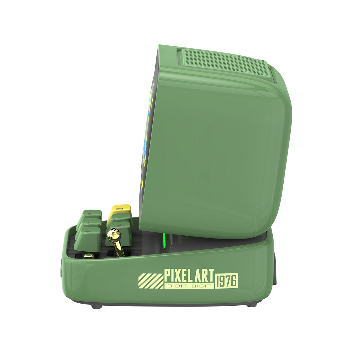 Divoom Ditoo Pro ลำโพง Bluetooth Pixel Art Mechanical Button สีเขียว Green