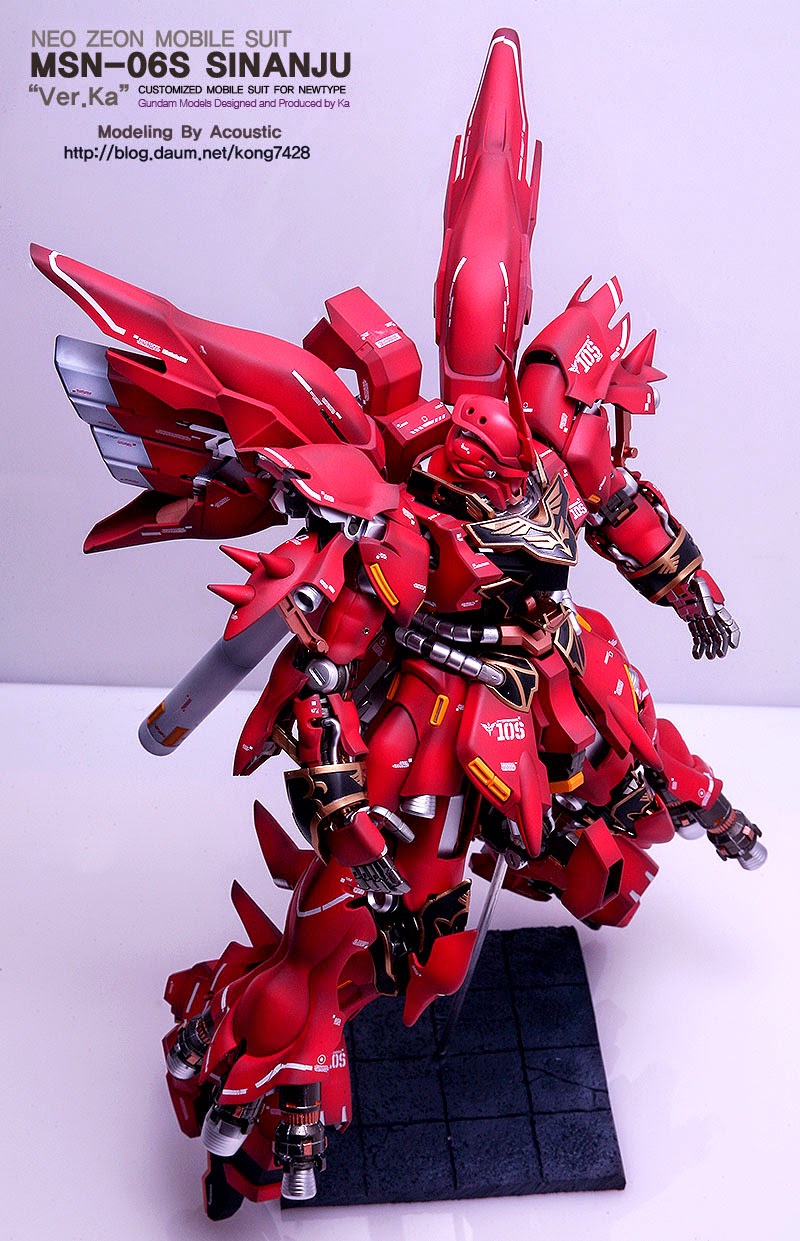 MG 1/100 MSN-06S Sinanju Ver.Ka Neo Zeon Mobile Suit Customized for Newtype by Bandai