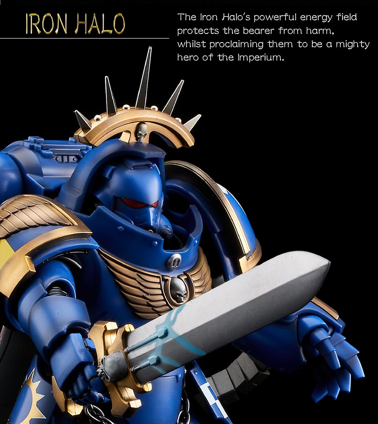 PRE-ORDER : WARHAMMER 40,000 ULTRAMARINES PRIMARIS CAPTAIN IN GRAVIS ARMOUR