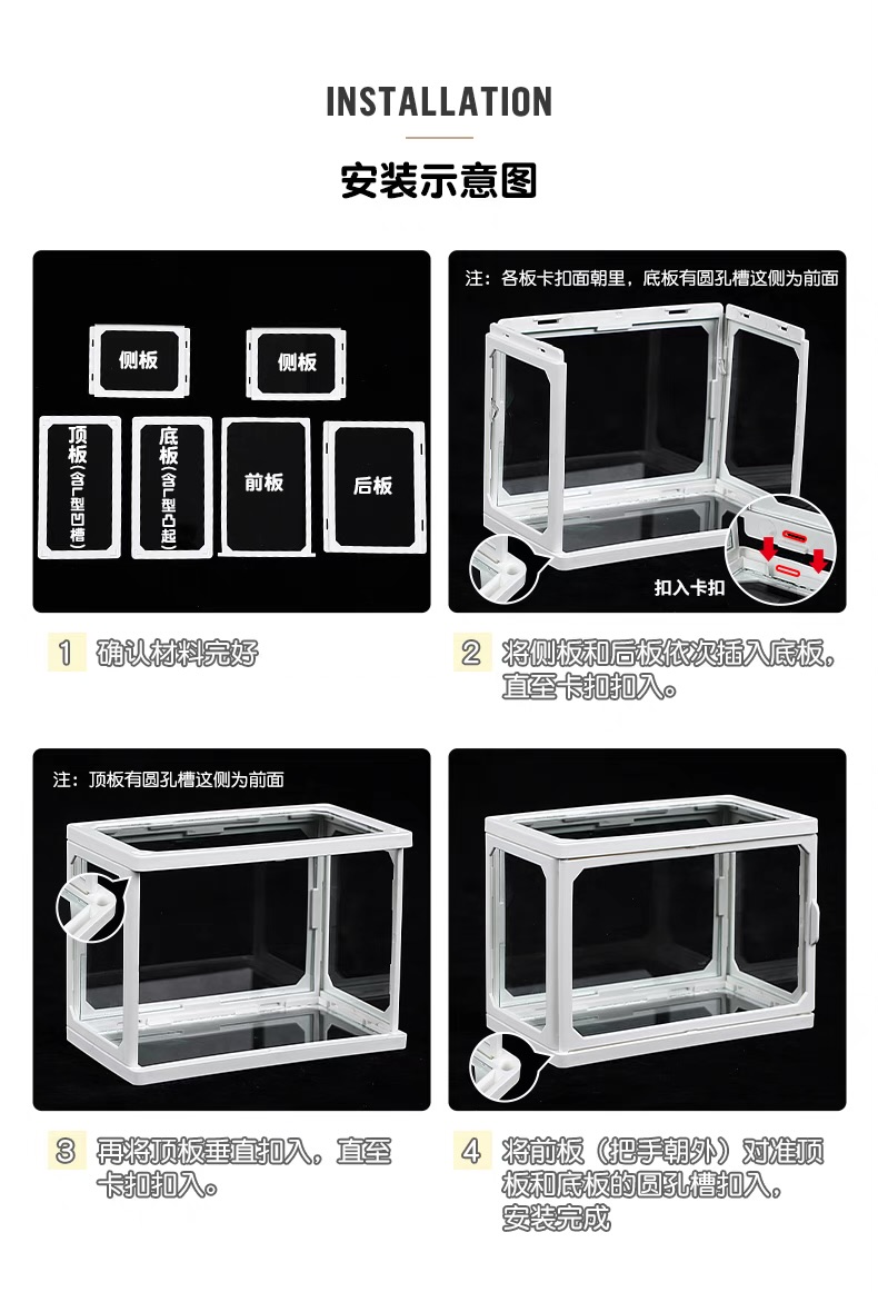 กล่องใส่โมเดล ป้องกันฝุ่น Model Showcase วางซ้อนทับกันได้