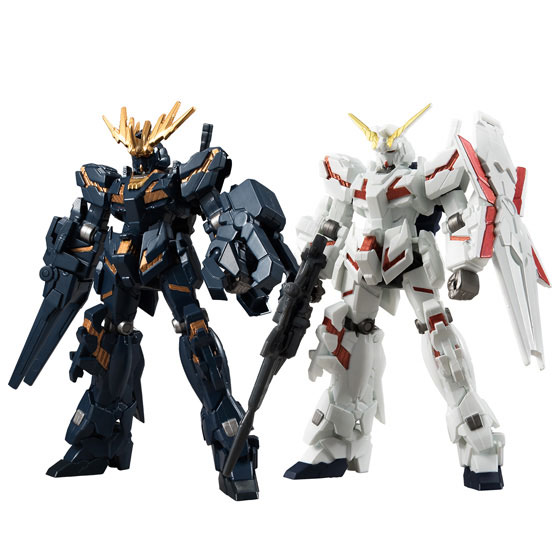 $ Mobile Suit Gundam ASSAULT KINGDOM EX10 Unicorn Gundam & Unicorn Gundam 2 Banshee (Damaged BOX)