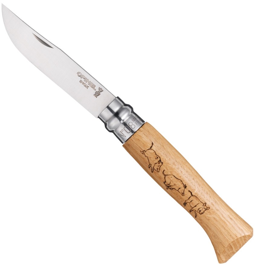 มีด Opinel No.8 stainless steel Animalia Boar (001624)