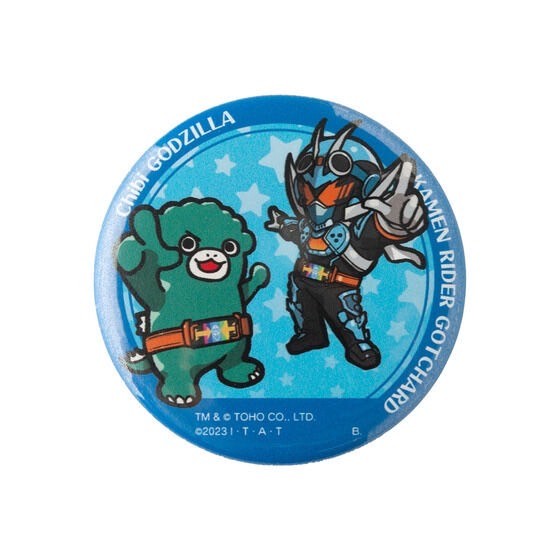 PRE-ORDER : Kamen Rider Gotchard x Chibi Godzilla's Counterattack Can Badge (5 types)