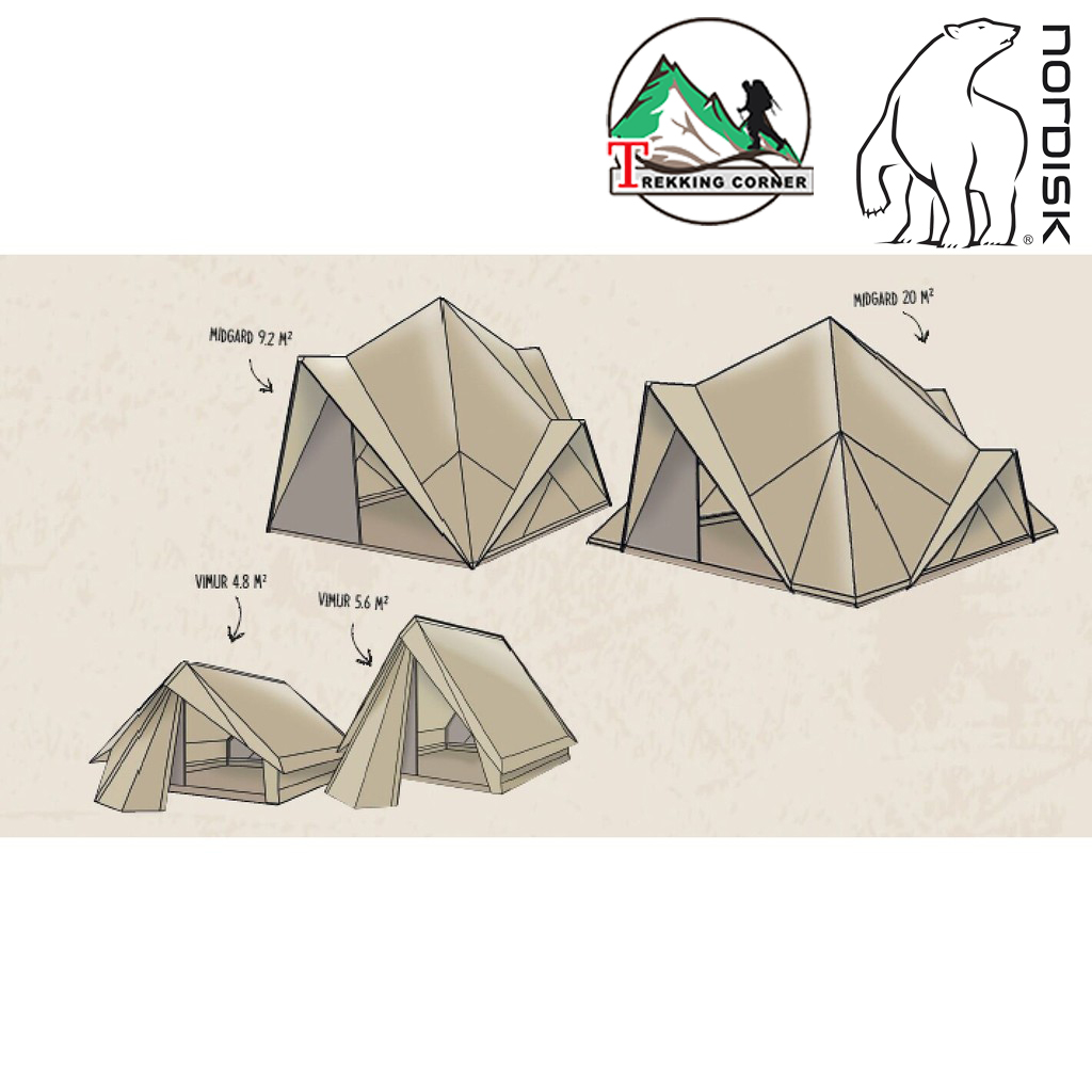 เต็นท์ Nordisk Midgard 20 Tent with Steel Poles