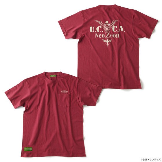 PRE-ORDER : STRICT-G.ARMS "Mobile Suit Gundam Char's Counterattack" Pocket T-shirt Neo Zeon Pattern