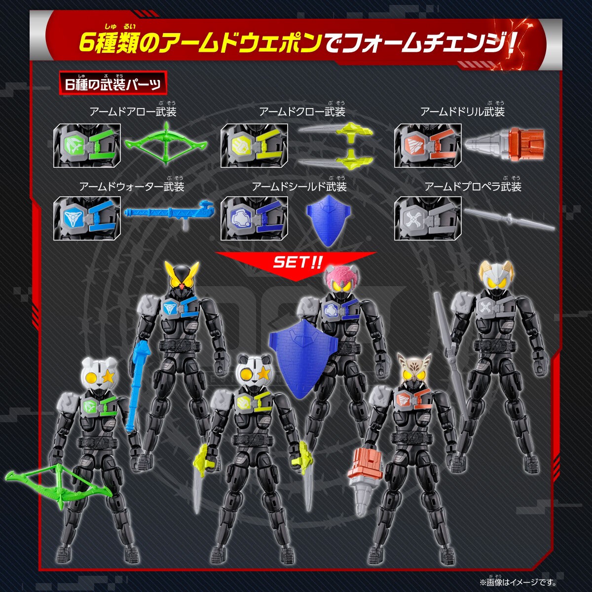 PRE-ORDER : Kamen Rider Geats Revolve Change Figure PB01 Entry Body & Rider Head & Armed Parts 22 Pieces Set