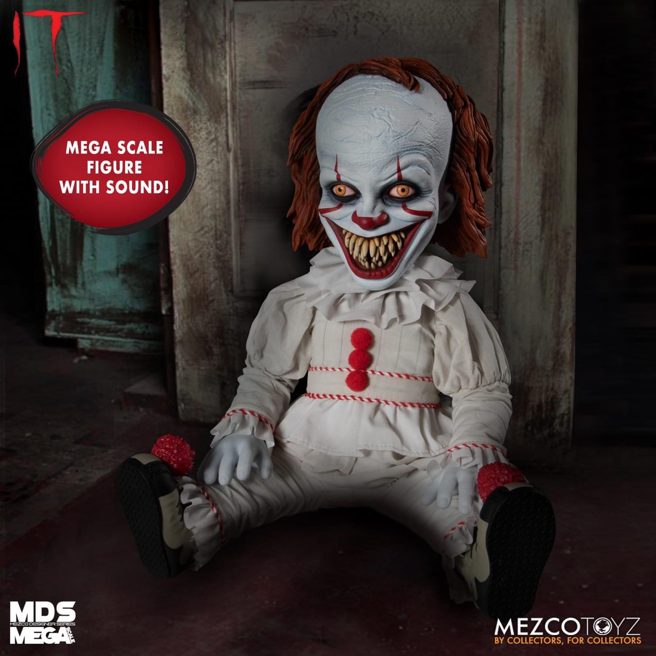 Pre-order : MDS MEGA SCALE IT: TALKING SINISTER PENNYWISE BY MEZCO TOYZ