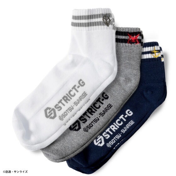PRE-ORDER : STRICT-G BASIC "Mobile Suit Gundam" Line Socks 3P Set