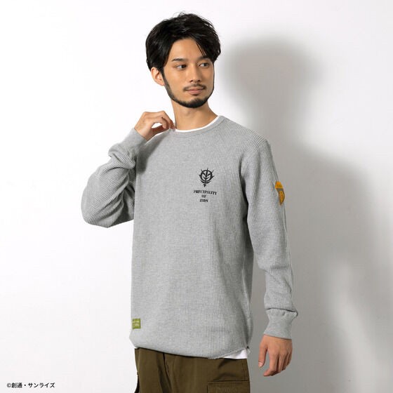 PRE-ORDER : STRICT-G.ARMS "Mobile Suit Gundam" Waffle Long T-shirt with Emblem