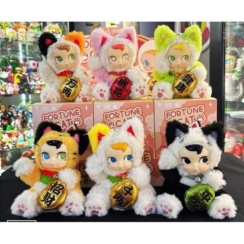 ตุ๊กตาพวงกุญแจ ลิขสิทธิ์แท้ - SAMSAM Fortune Lucky Cat Series Plush Pendant Keychain by Paws Nova