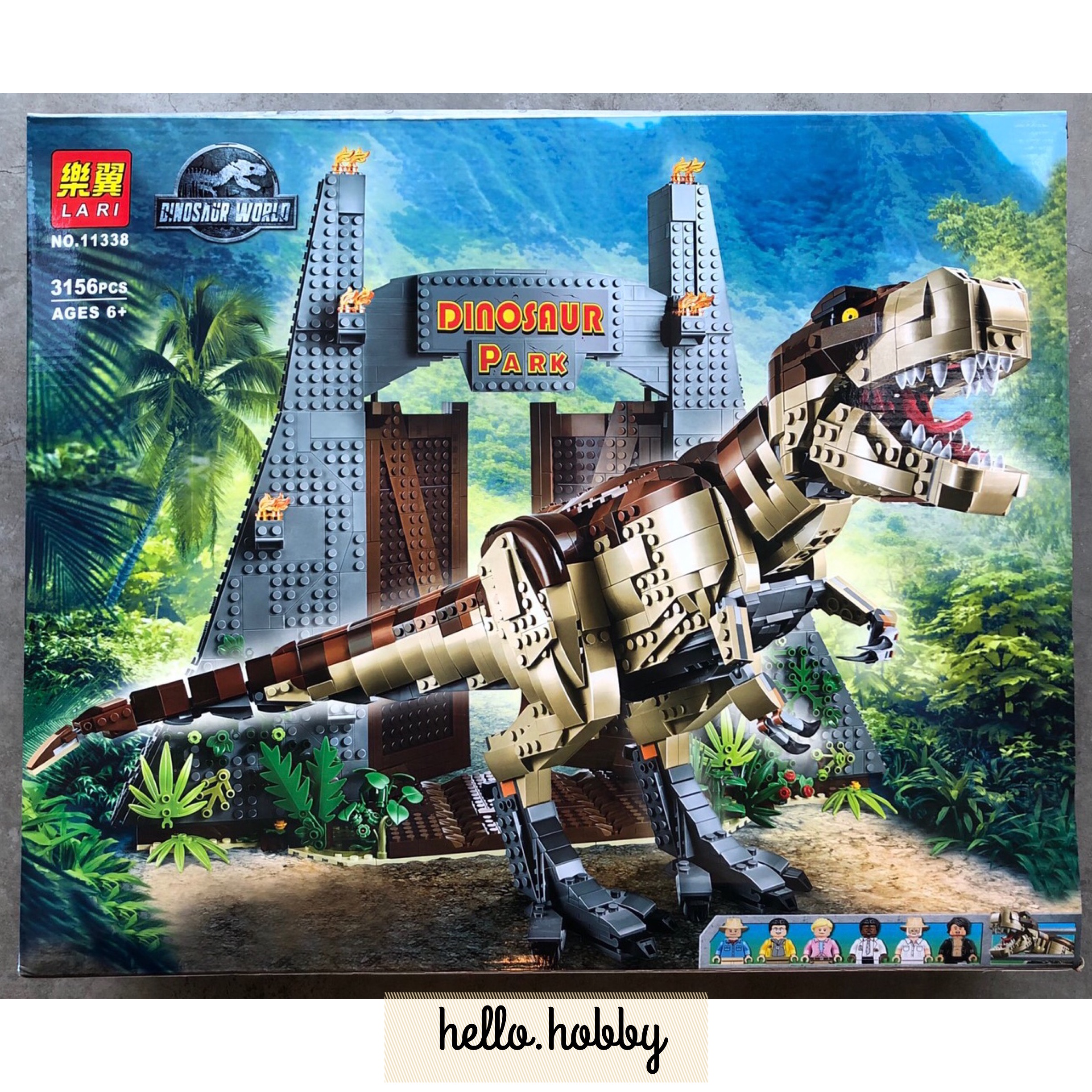 Lari 11338 Jurassic Park: T. rex Rampage 3156pcs