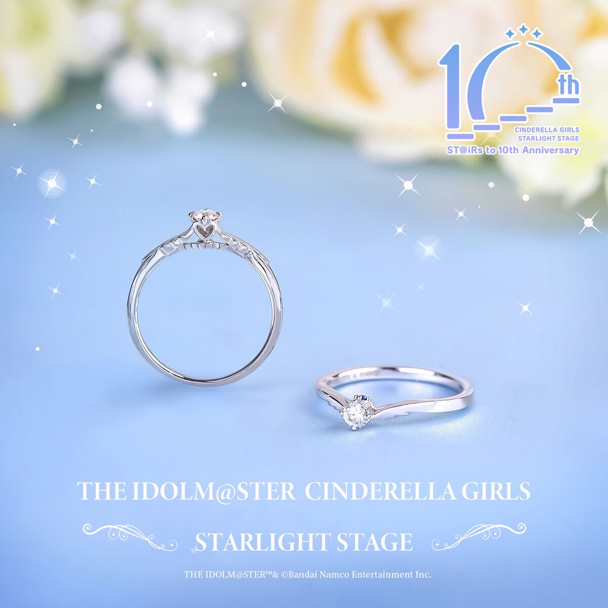PRE-ORDER : THE IDOLM@STER CINDERELLA GIRLS x TAKE-UP "ST@iRs to 10th Anniversary" Image Ring [Silver ver.]