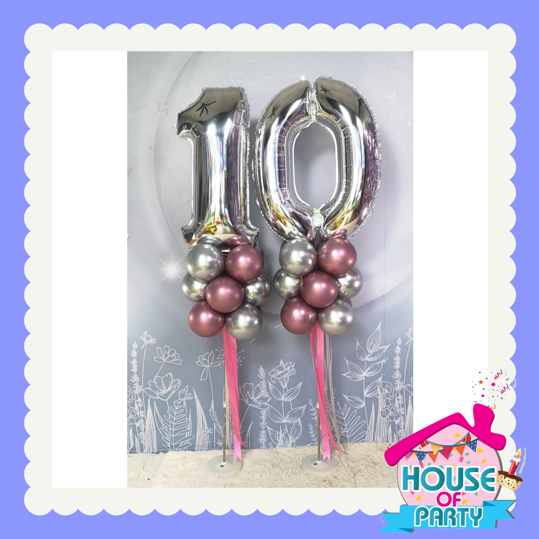 ตัวเลขตั้งเสาพร้อมตกแต่ง (ราคา/1เสา) สั่งทาง Line:@houseofparty