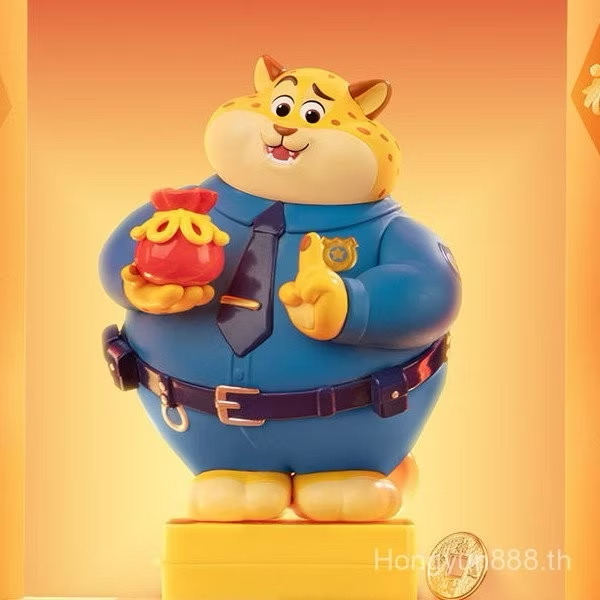 โมเดล + Stamper ได้ 1ตัว Disney - Zootopia - Officer Clawhauser Stamper Good Luck Series by Top Toy