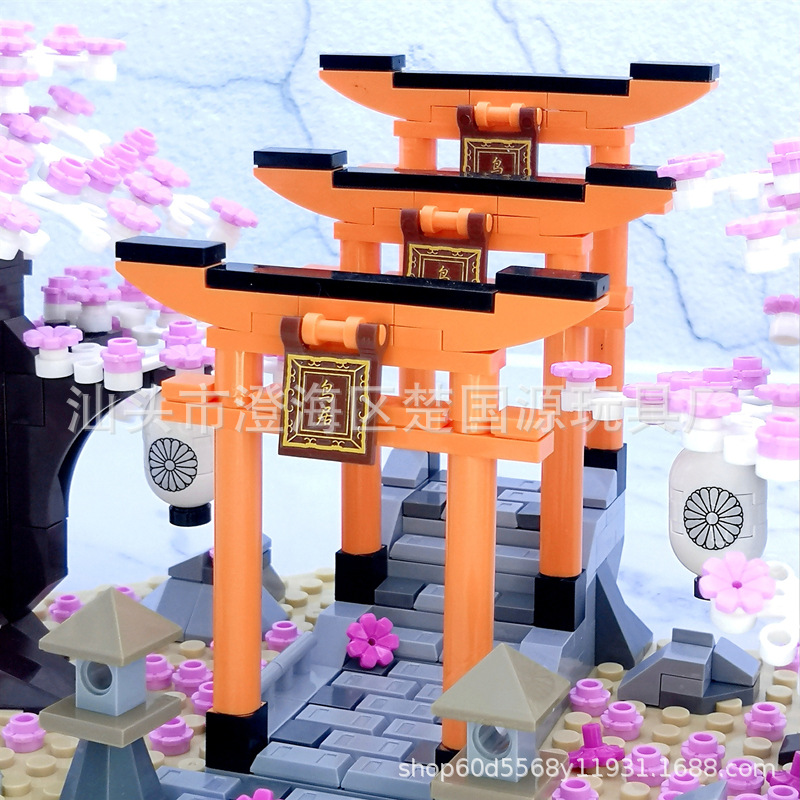 Sembo Block 601075 Japanese mini street Cherry Blossom 647pcs