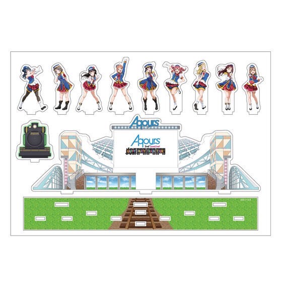 PRE-ORDER : Love Live! Sunshine!! Uranohoshi Girls' High School Store Live Stage Acrylic Diorama Aqours 2nd LoveLive! HAPPY PARTY TRAIN TOUR