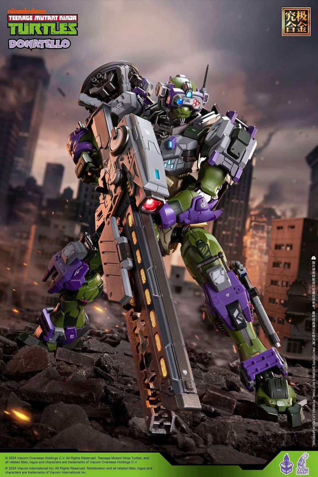 Pre-order : MechaHeat Teenage Mutant Ninja Turtles Donatello Diecast Action Figure by HeatBoys x XZOM SNAP