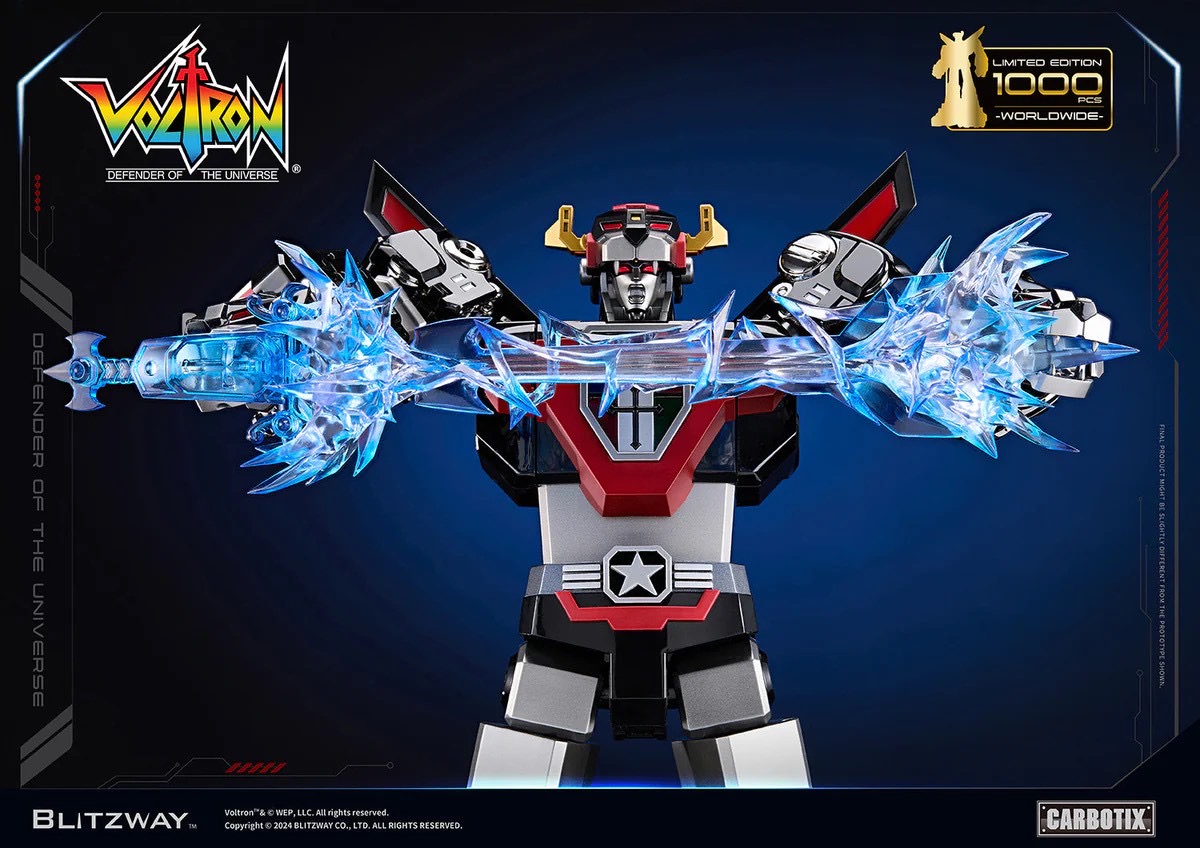 หุ่นยนต์ CARBOTIX - *Limited 1,000 pcs Worldwide* Carbotix Black Voltron & Base Complete Set by Blitzway (หุ่น+ฐาน+อาวุธเสริม) (มีกล่องน้ำตาล)