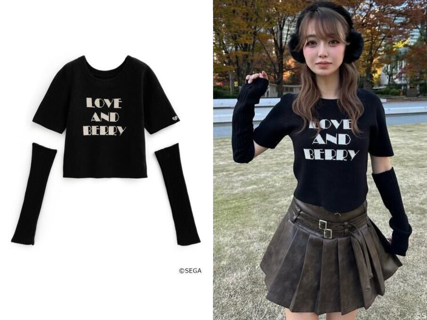 PRE-ORDER : Love and Berry: Dress Up and Dance! x GRL Logo K My Mit Top with Arm Warmers