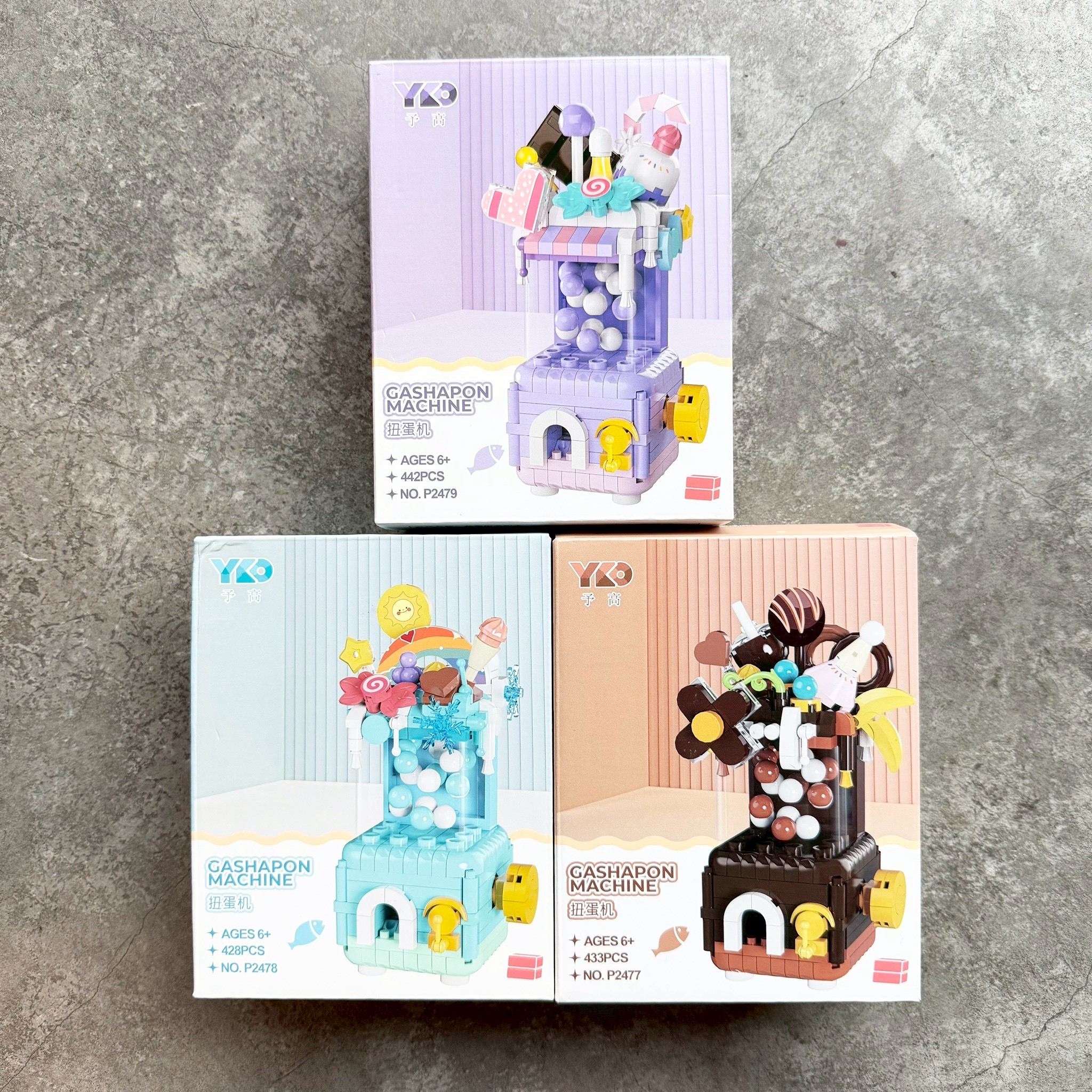 ตัวต่อนาโนตู้หมุนไข่กาชาปอง หมุนได้จริง ( Gashapon Machine ) 442+ pcs