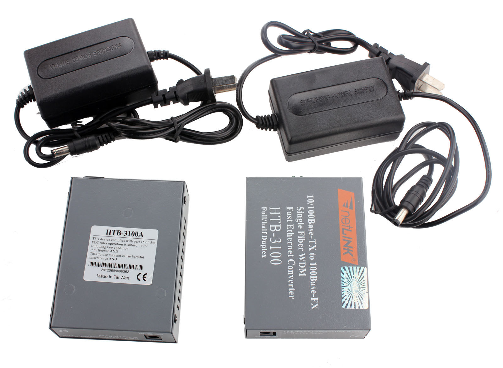 HTB-3100 netLINK 10/100M Single-mode Single-fiber WDM Fiber Media Converter