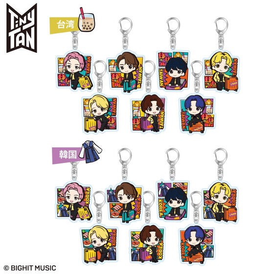 PRE-ORDER : TinyTAN TRAVEL COLLECTION Acrylic Keychain
