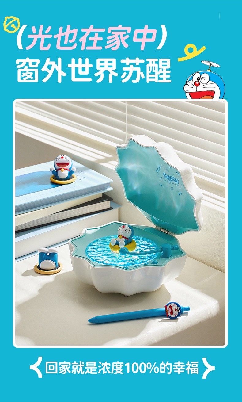 ร้าน🇹🇭 พร้อมส่ง✨ ลำโพงบลูทูธโดเรม่อน มีไฟ ลิขสิทธิ์แท้ Doraemon Shell Lamp Speaker