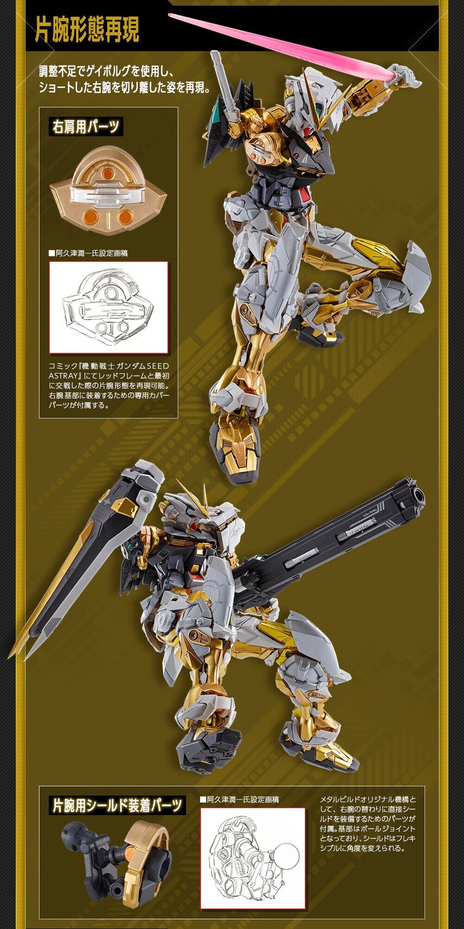 PRE-ORDER : METAL BUILD Gundam Astray Gold Frame (Alternative Strike Ver.)