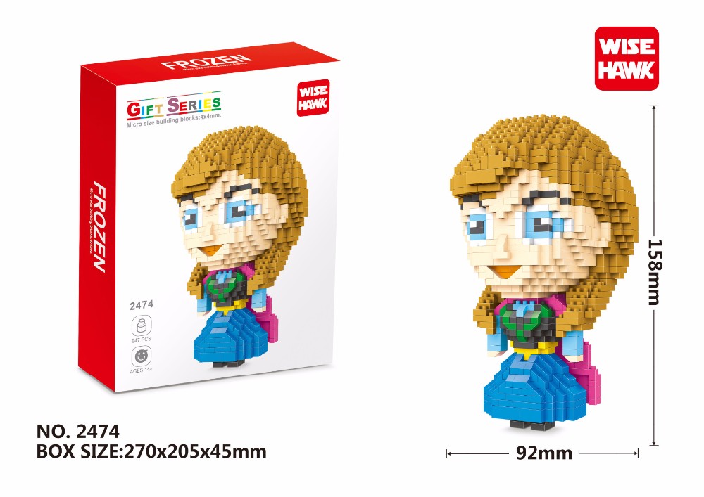 Wise Hawk 2474 Frozen Princess Anna 947pcs