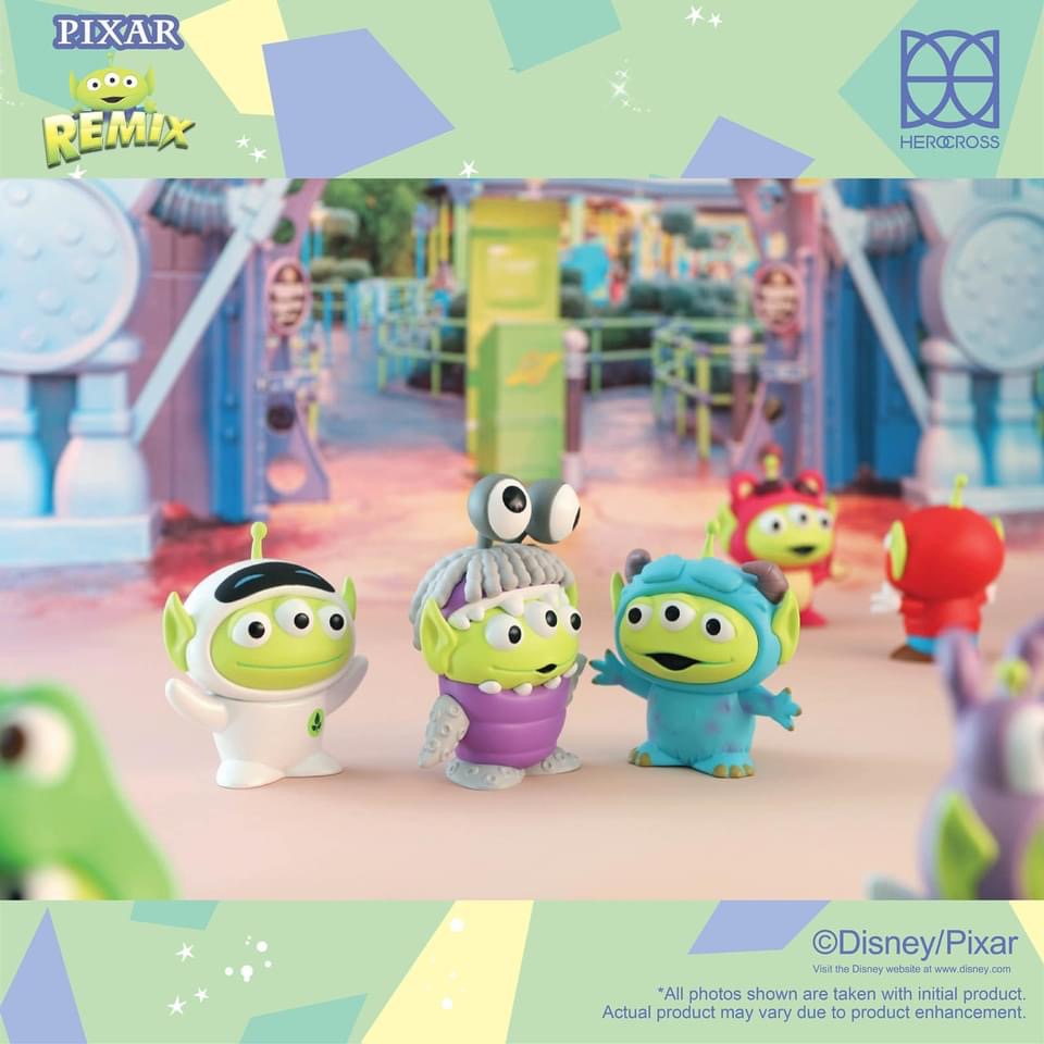 กล่องสุ่ม Miniso Alien Remix : Toy Story Little Green Men Blind Box by Herocross (Set of 9)