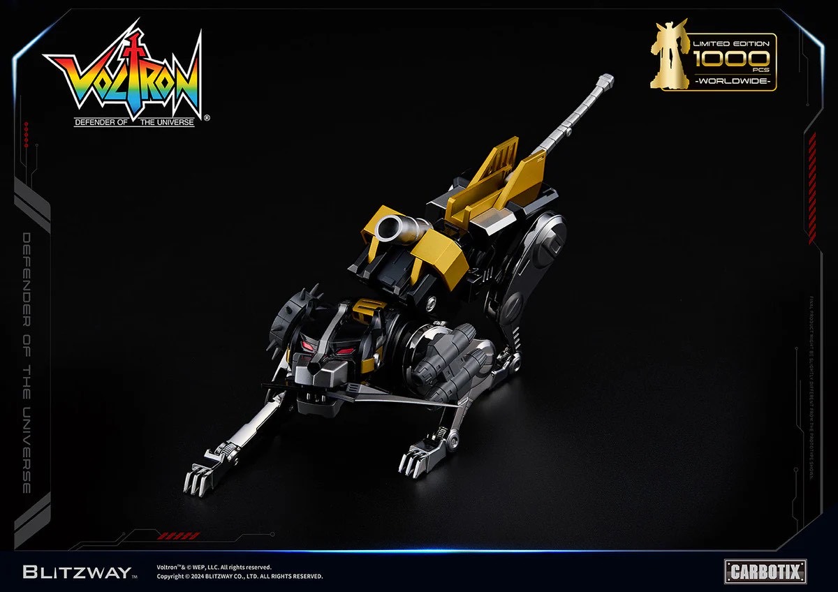 หุ่นยนต์ CARBOTIX - *Limited 1,000 pcs Worldwide* Carbotix Black Voltron & Base Complete Set by Blitzway (หุ่น+ฐาน+อาวุธเสริม) (มีกล่องน้ำตาล)