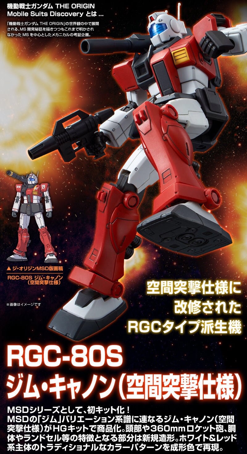 PRE-ORDER : HG 1/144 RG -80S GM CANNON (SPACE ASSAULT TYPE) PLASTIC MODEL