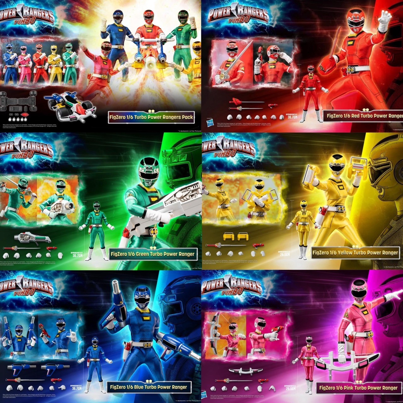 Pre-order : Power Rangers Turbo FigZero 1/6 Turbo Power Rangers Pack by Threezero
