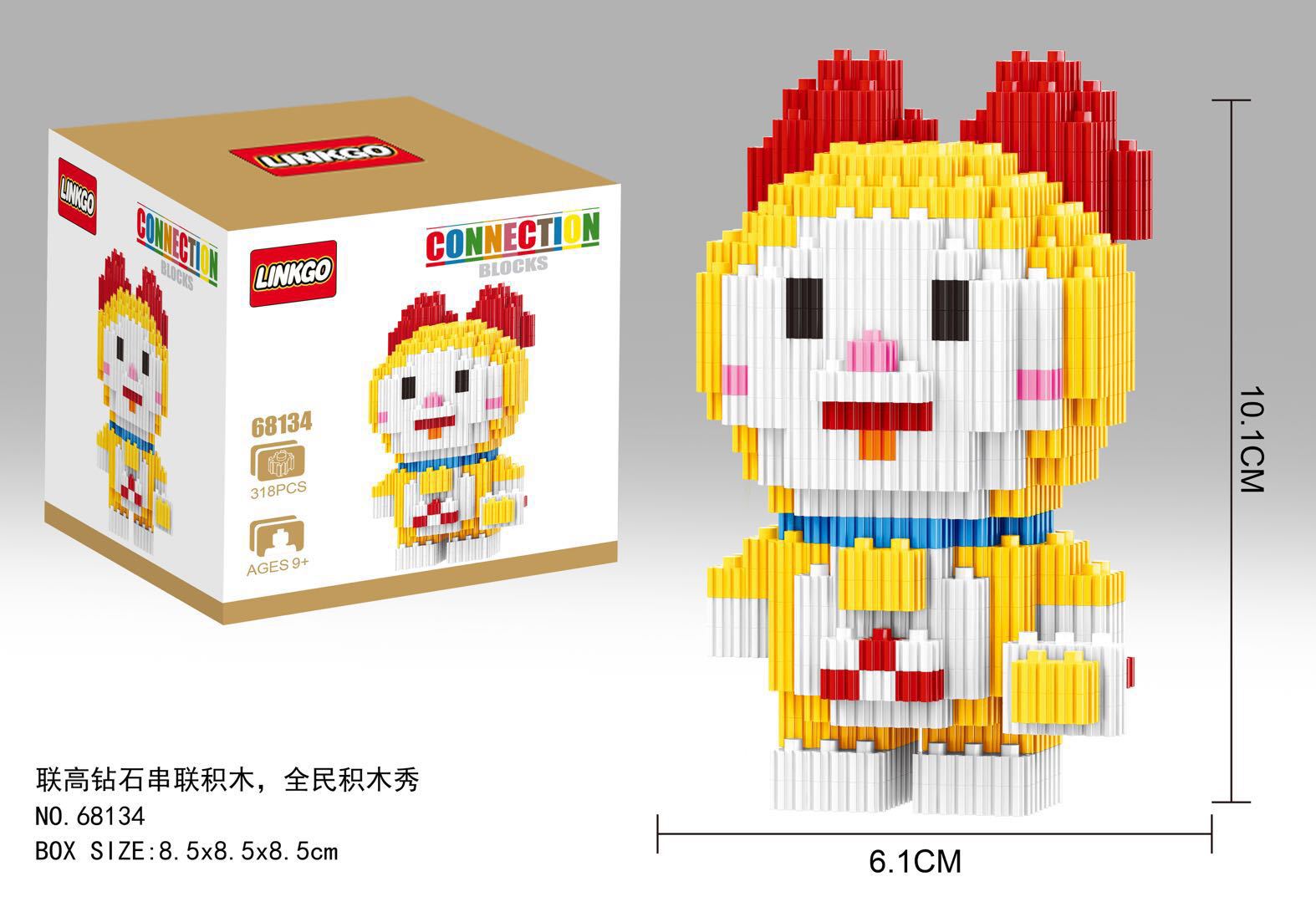 Linkgo 68133-68134, 68186-68189 Doraemon & friends (แบบเฟือง)