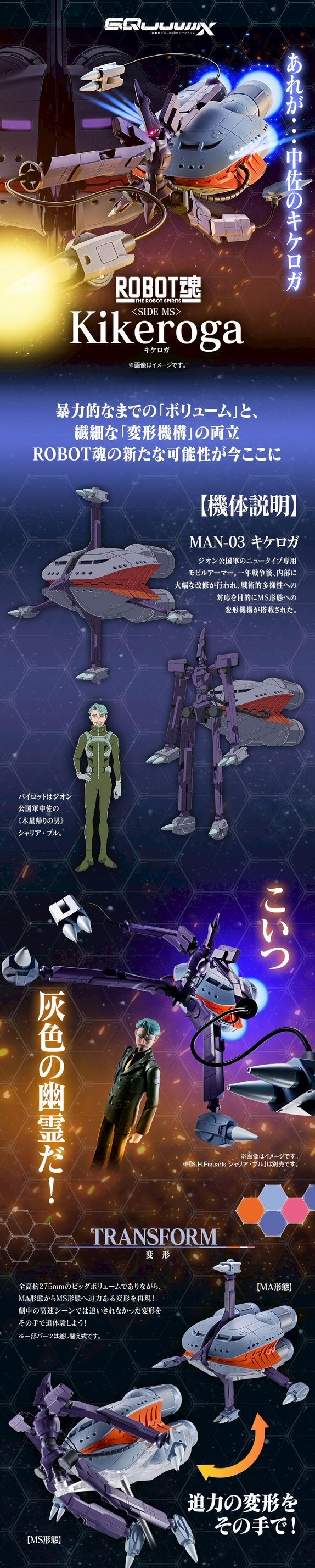 PRE-ORDER : Robot Spirit <SIDE MS> Kikeroga (Mobile Suit Gundam GQuuuuuuX)