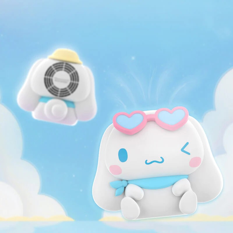 พัดลมมือถือ Blindbox Sanrio Kuromi Cinnamoroll Outing Heartbeat Portable Fan by Moetch