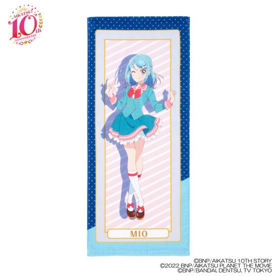PRE-ORDER : Aikatsu! Series 10th ANNIVERSARY Face Towel Successive Protagonists