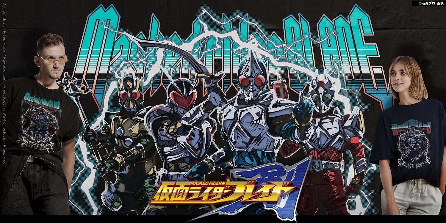 PRE-ORDER : Toei Hero T-shirt Kamen Rider Blade American Comic Style Design