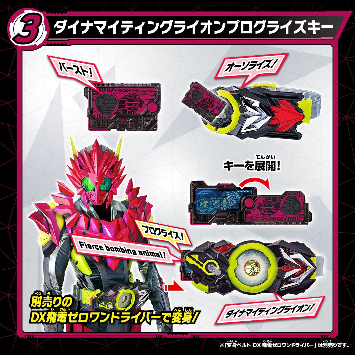 Masked Rider Zero-One - DX Progrise Key Set 03 by Premium Bandai (Limited มีกล่องน้ำตาล)