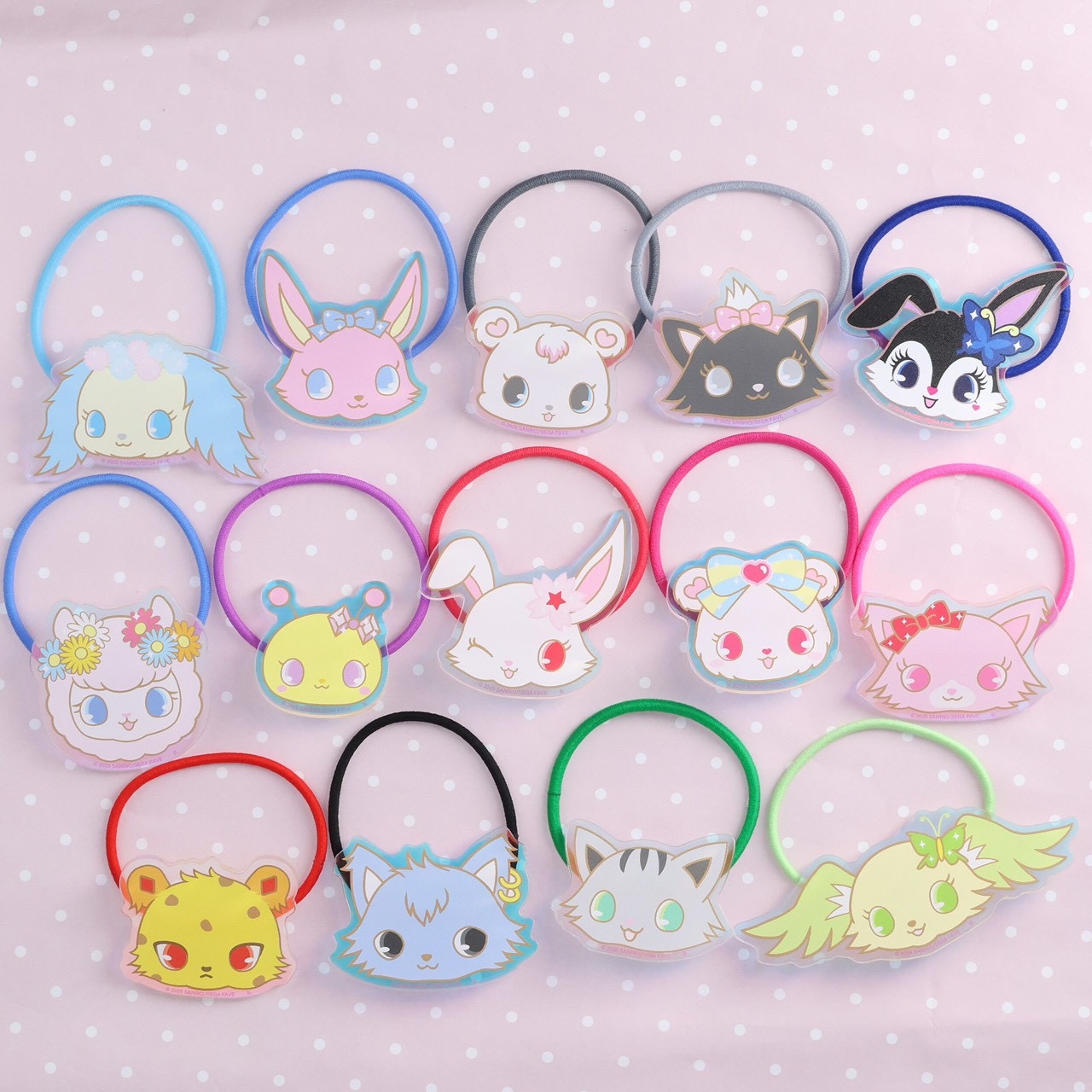 PRE-ORDER : [Happikuro!] Jewelpet Face Hair Tie (14 types) (Random)