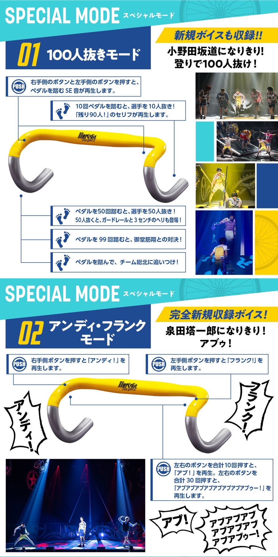 PRE-ORDER : Pedaste Handle (Stage “Yowamushi Pedal” THE DAY 1)