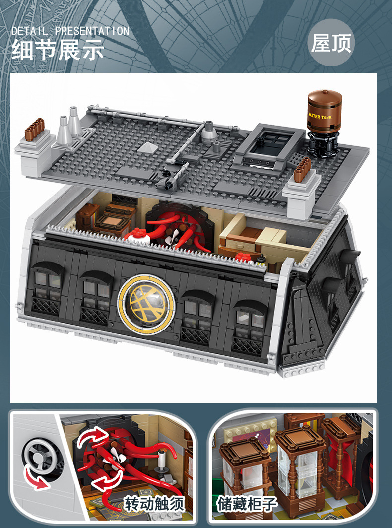 Panlos Brick 613001 Doctor Strange's Sanctum Sanctorum 6619pcs