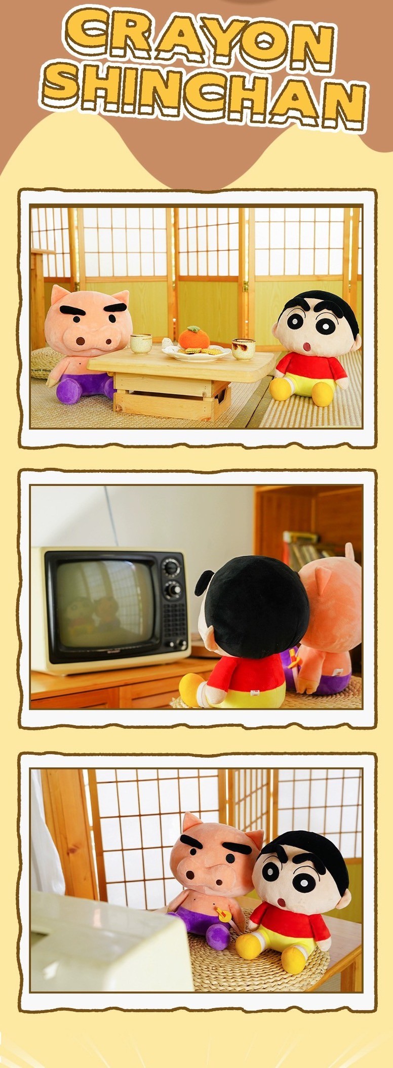 Crayon Shinchan & Buriburi Zaemon Fun Series Plush by LCDX