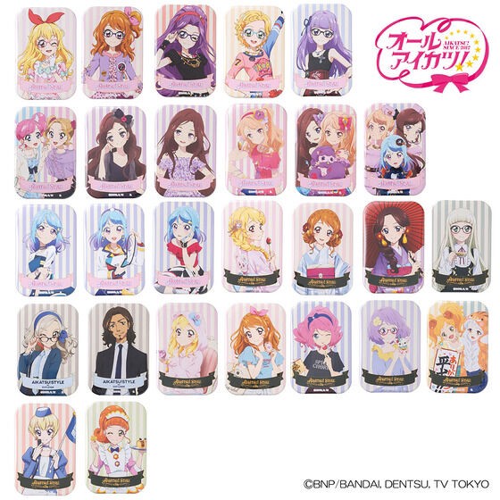 PRE-ORDER : Aikatsu! Series Square Can Badge Full Set